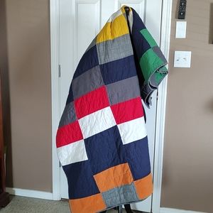 Pottery barn teen multi color patchwork quilt